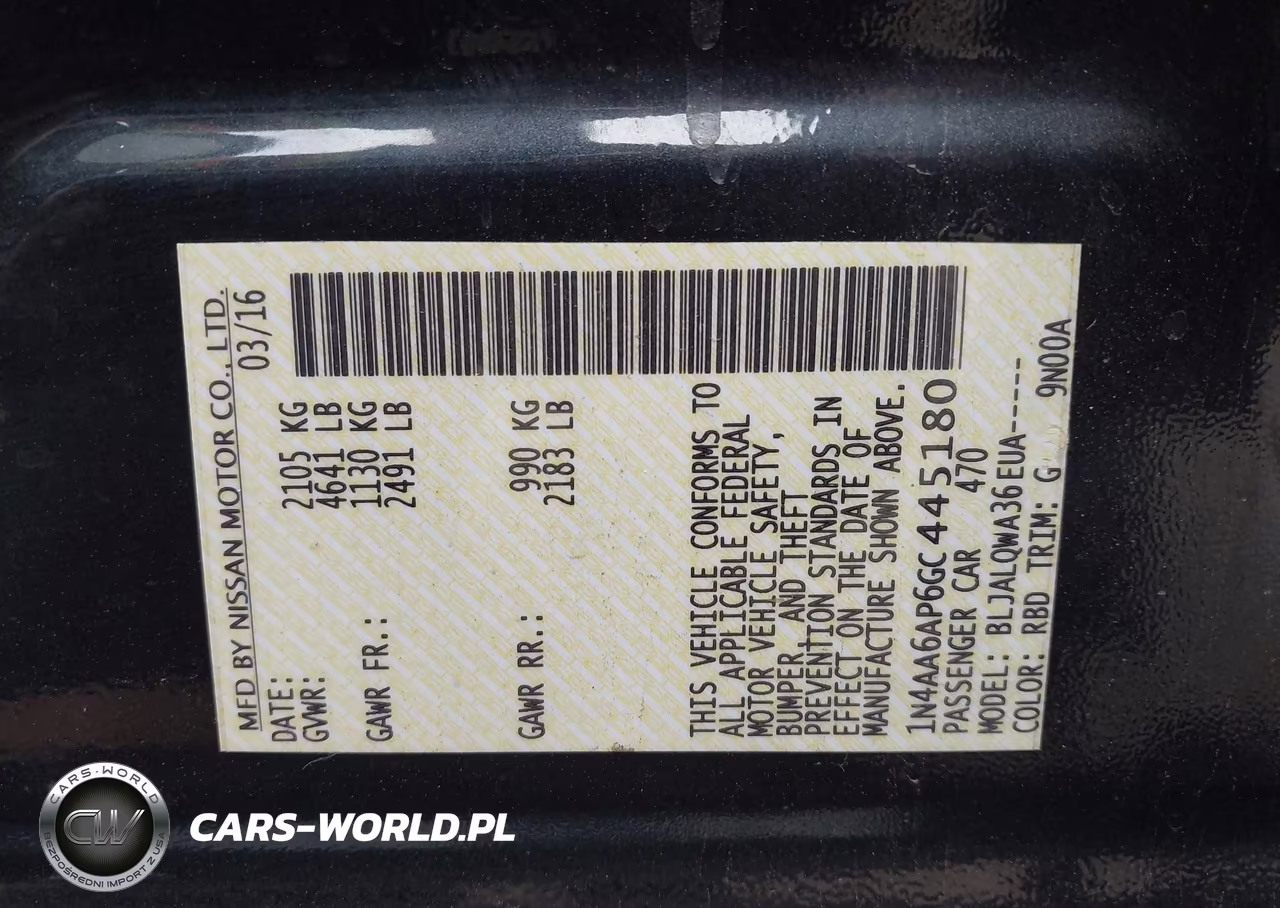 2016 Nissan Maxima 3.5 Platinum-3.5 S-3.5 Sl-3.5 Sr-3.5 Sv VIN:1N4AA6AP6GC445180 - 9
