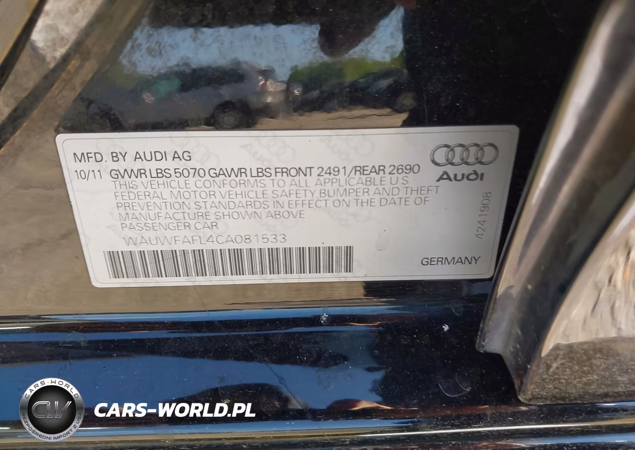2012 Audi A4 2.0T Premium VIN:WAUWFAFL4CA081533 - 9