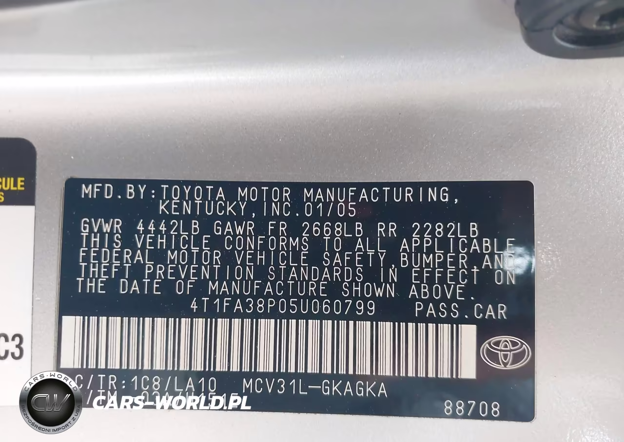 2005 Toyota Camry Solara Sle VIN:4T1FA38P05U060799 - 9