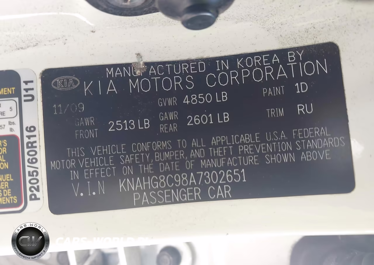 2010 Kia Rondo Lx VIN:KNAHG8C98A7302651 - 9