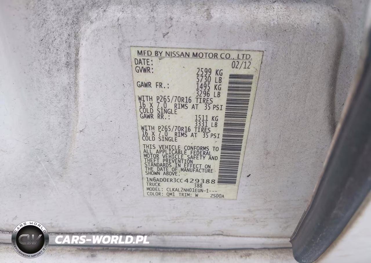 2012 Nissan Frontier Sv VIN:1N6AD0ER3CC429388 - 9