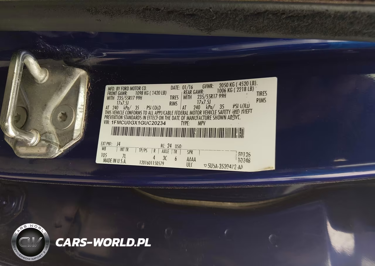 2016 Ford Escape Se VIN:1FMCU0GX1GUC20234 - 9