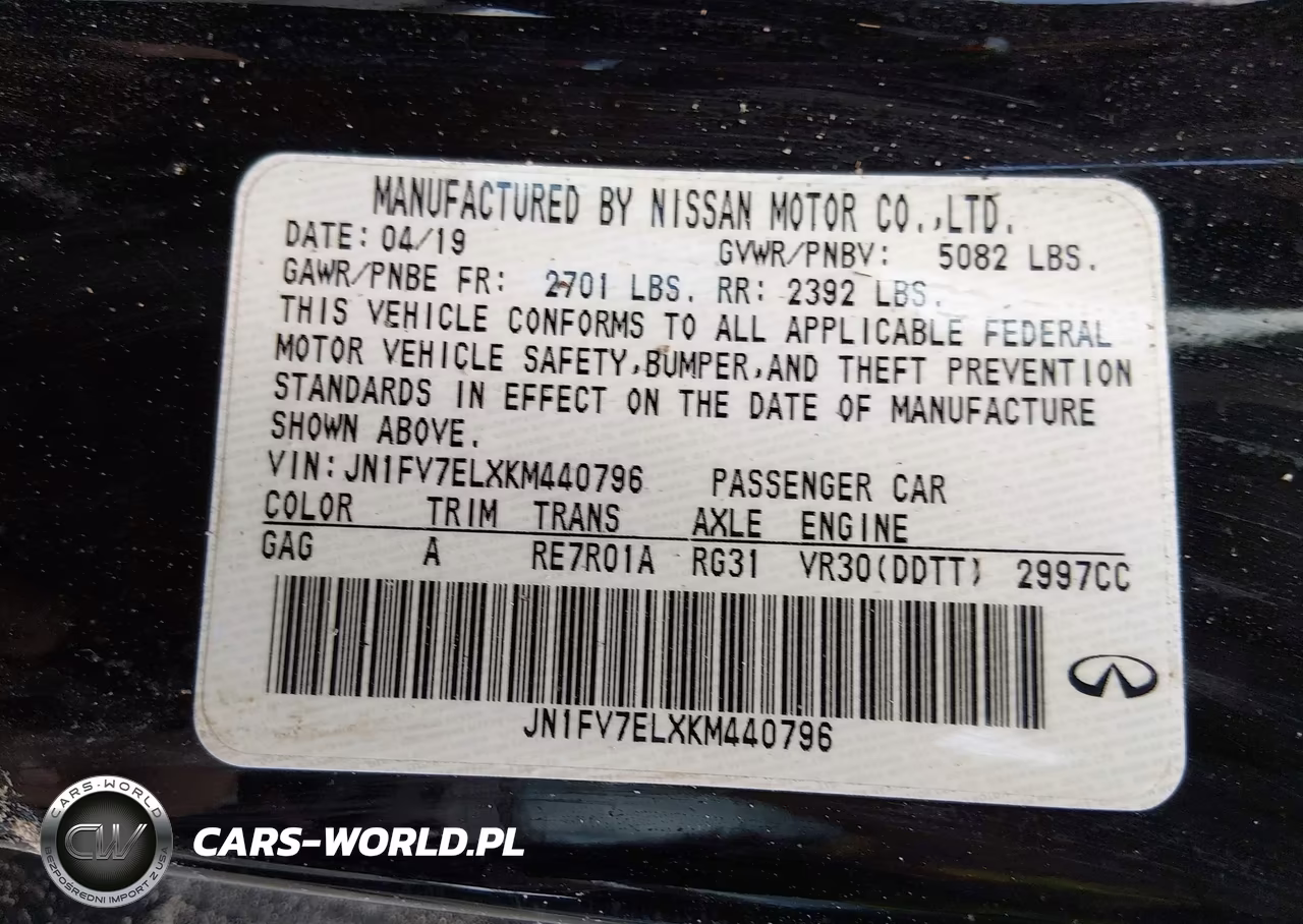 2019 Infiniti Q60 3.0T Red Sport 400 VIN:JN1FV7ELXKM440796 - 9