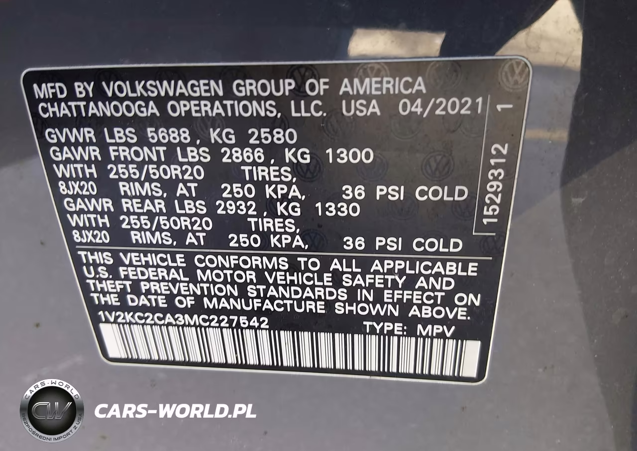 2021 Volkswagen Atlas Cross Sport 2.0T Se W-Technology VIN:1V2KC2CA3MC227542 - 9