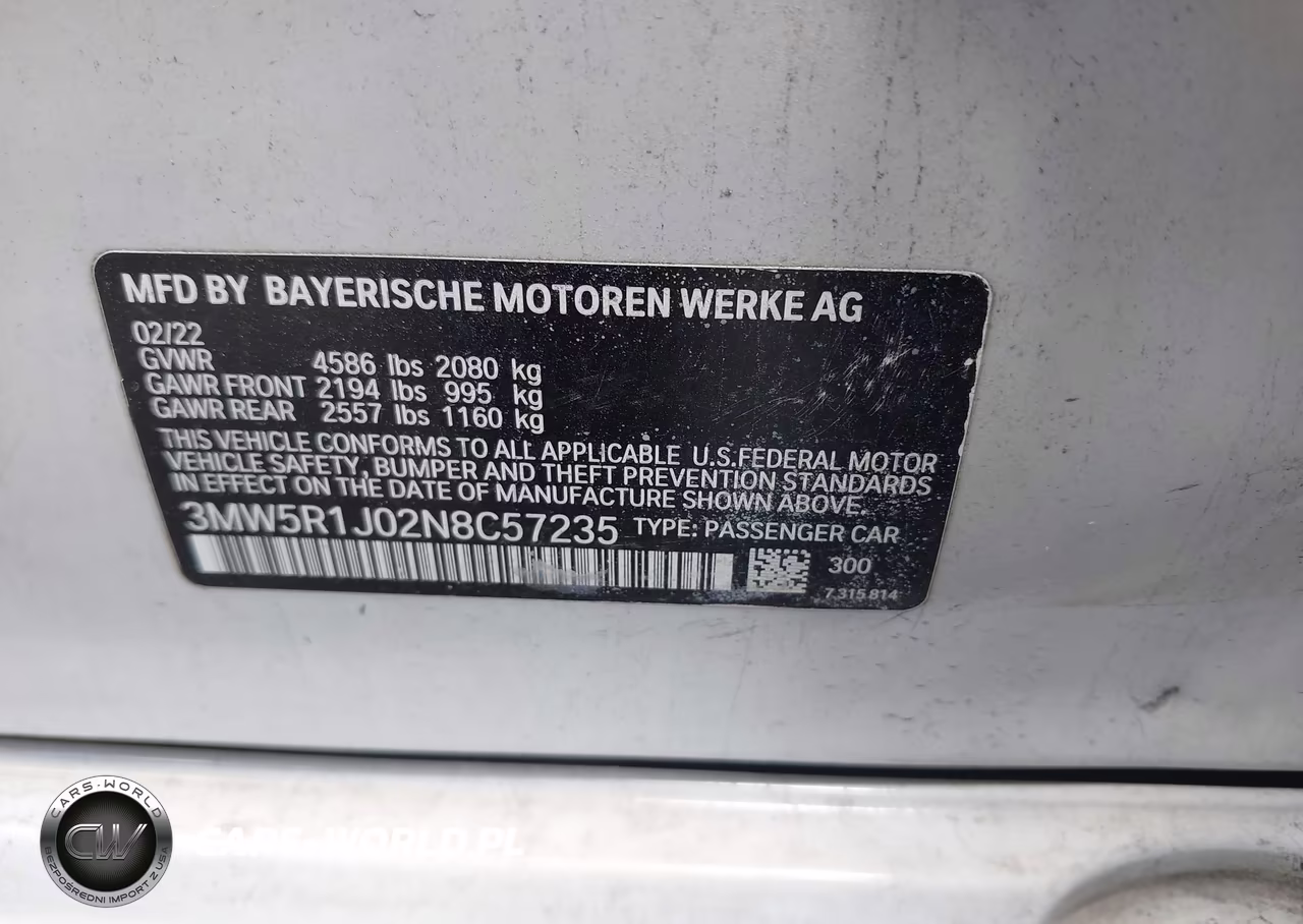 2022 BMW 330I VIN:3MW5R1J02N8C57235 - 9