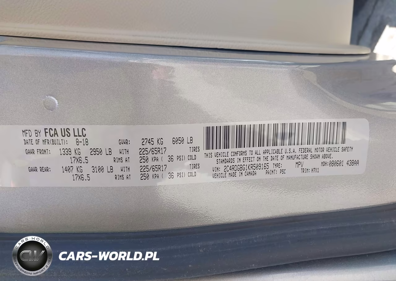 2019 Dodge Grand Caravan Se VIN:2C4RDGBG1KR509165 - 9