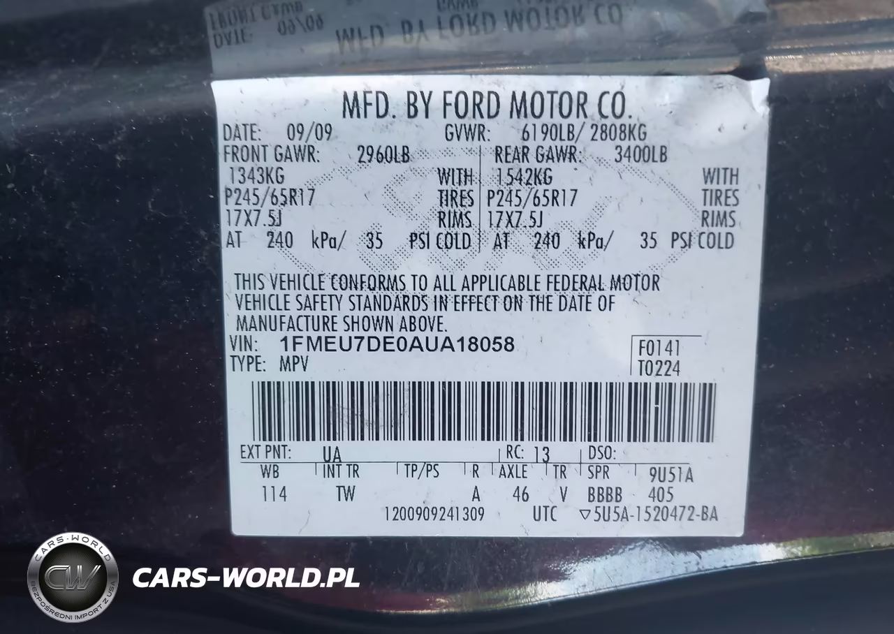 2010 Ford Explorer Xlt VIN:1FMEU7DE0AUA18058 - 9