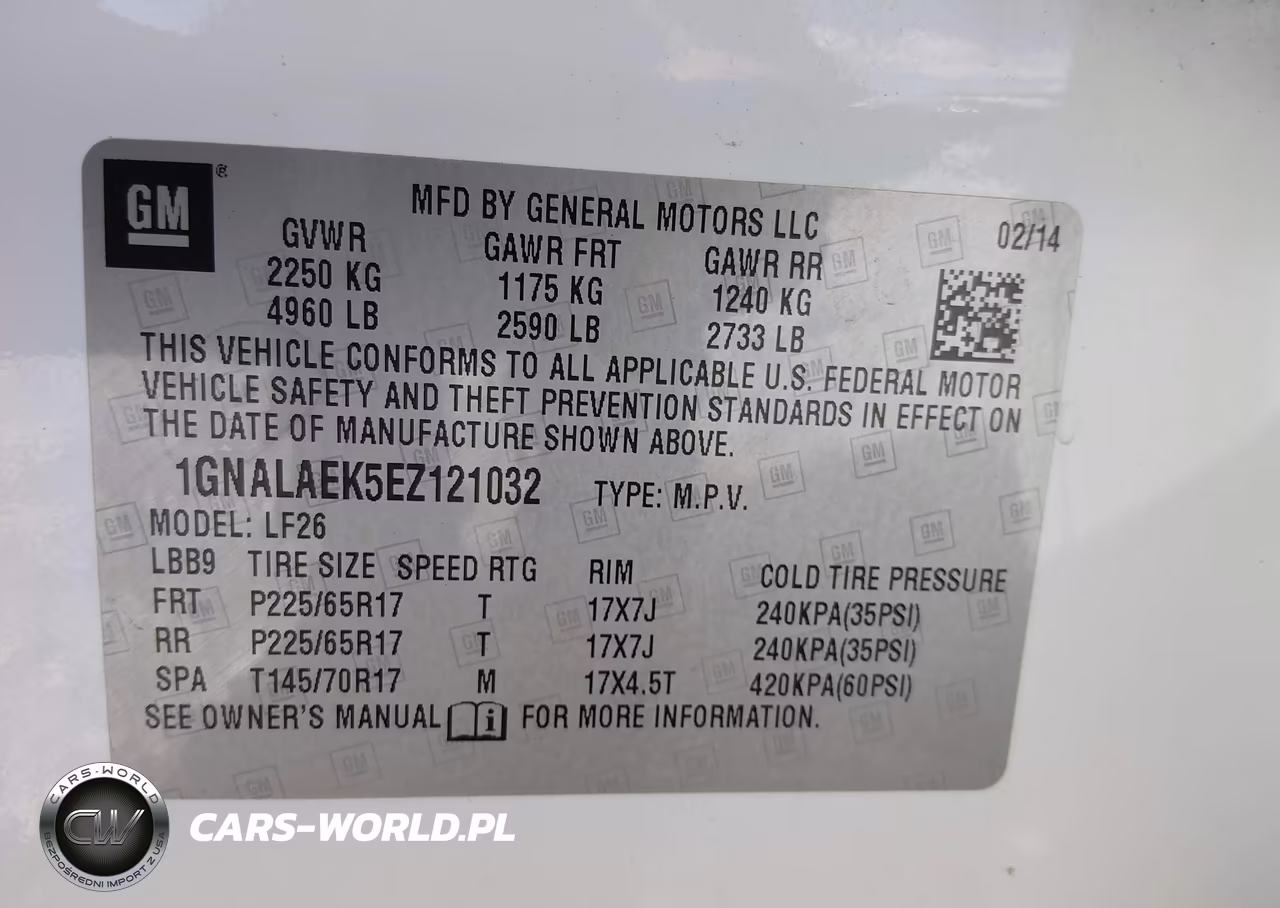 2014 Chevrolet Equinox Ls VIN:1GNALAEK5EZ121032 - 9