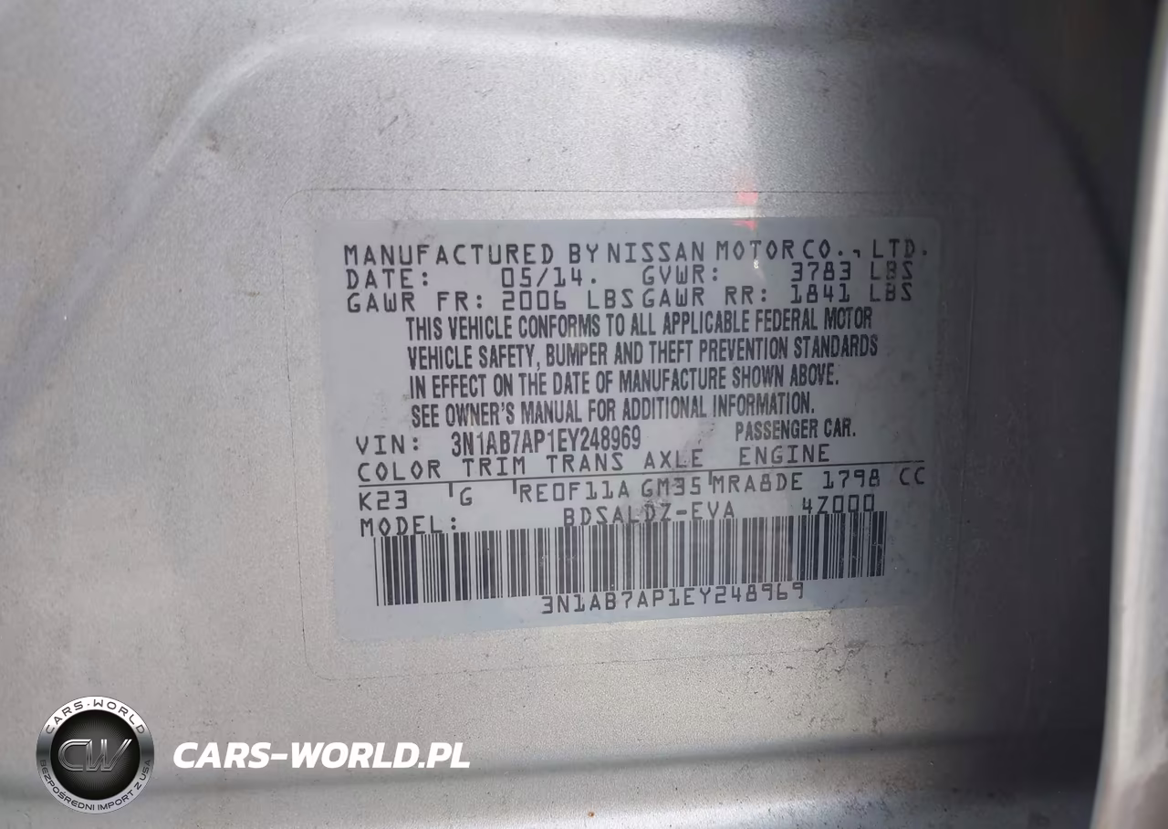 2014 Nissan Sentra Fe+ S-Fe+ Sv-S-Sl-Sr-Sv VIN:3N1AB7AP1EY248969 - 9