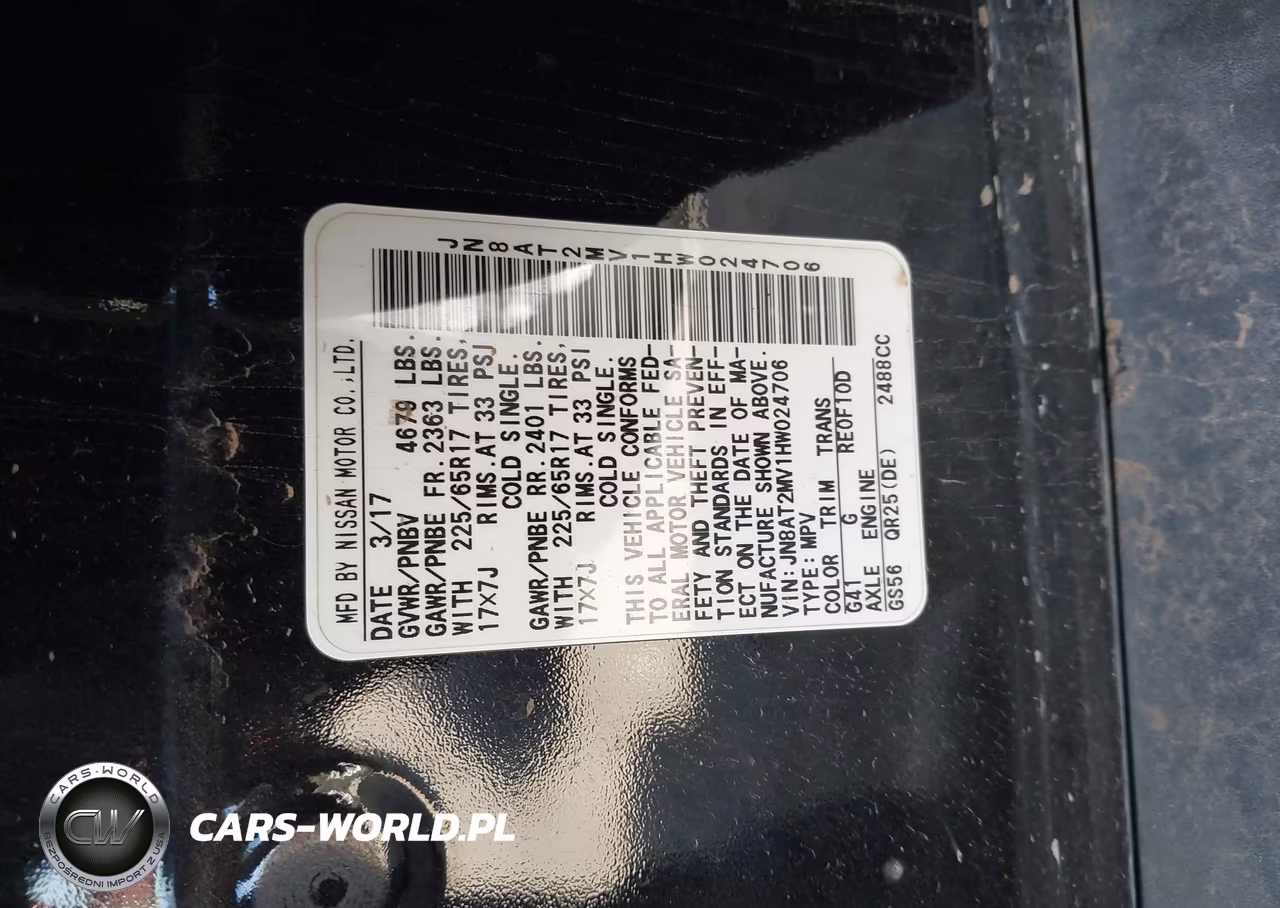 2017 Nissan Rogue Sv VIN:JN8AT2MV1HW024706 - 9