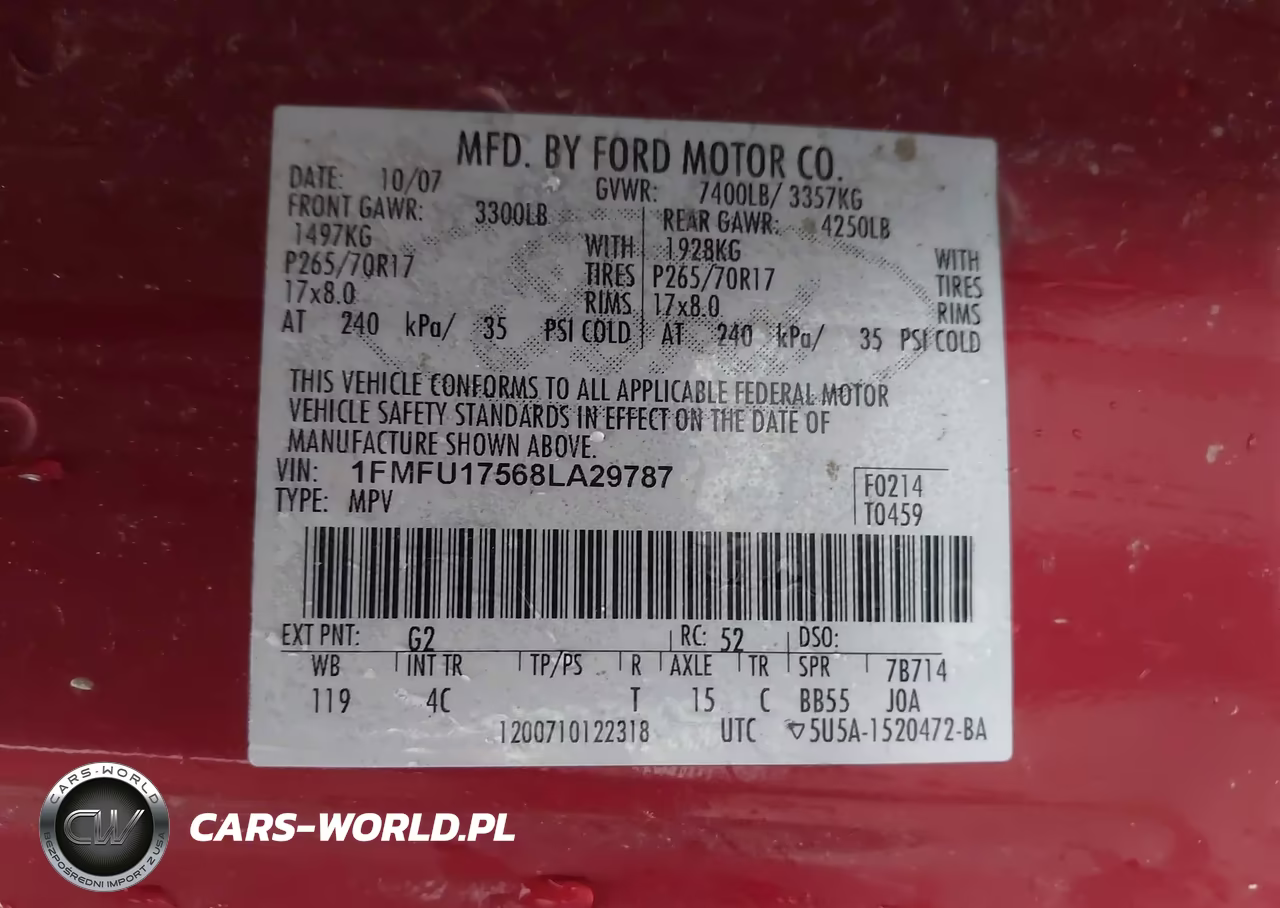 2008 Ford Expedition Eddie Bauer-King Ranch VIN:1FMFU17568LA29787 - 9