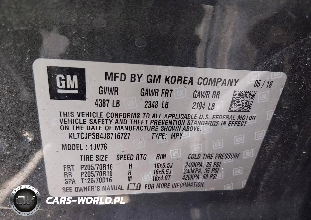 2018 Chevrolet Trax Lt VIN:KL7CJPSB4JB716727 - 9