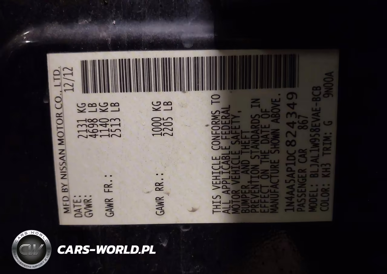 2013 Nissan Maxima 3.5 Sv VIN:1N4AA5AP1DC824349 - 9