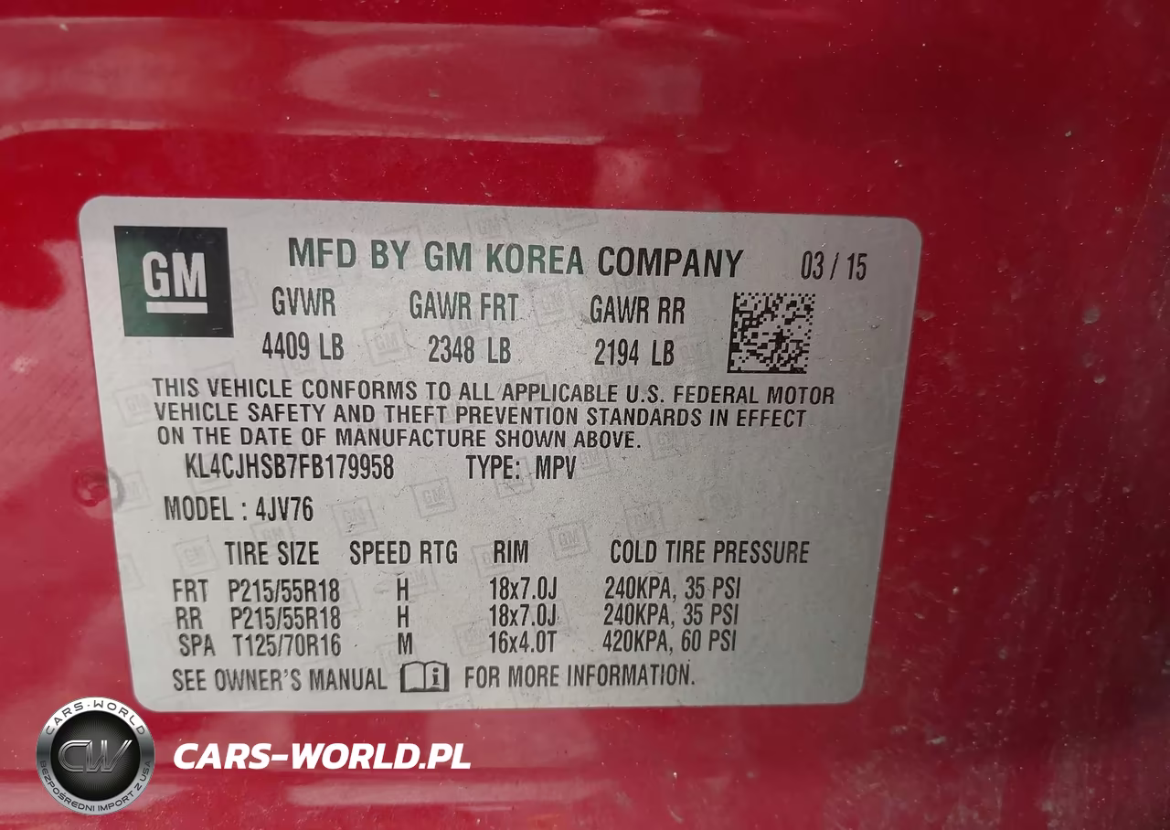 2015 Buick Encore Premium VIN:KL4CJHSB7FB179958 - 9