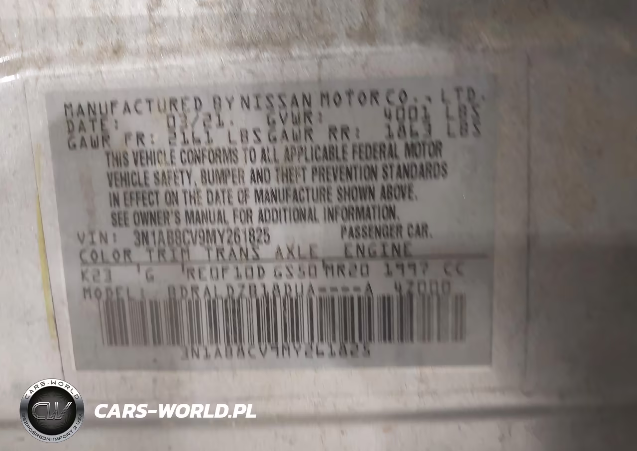 2021 Nissan Sentra Sv Xtronic Cvt VIN:3N1AB8CV9MY261825 - 9