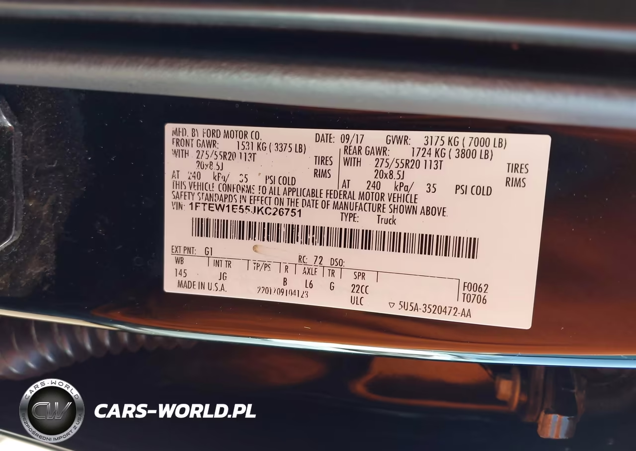 2018 Ford F-150 Xl VIN:1FTEW1E55JKC26751 - 9