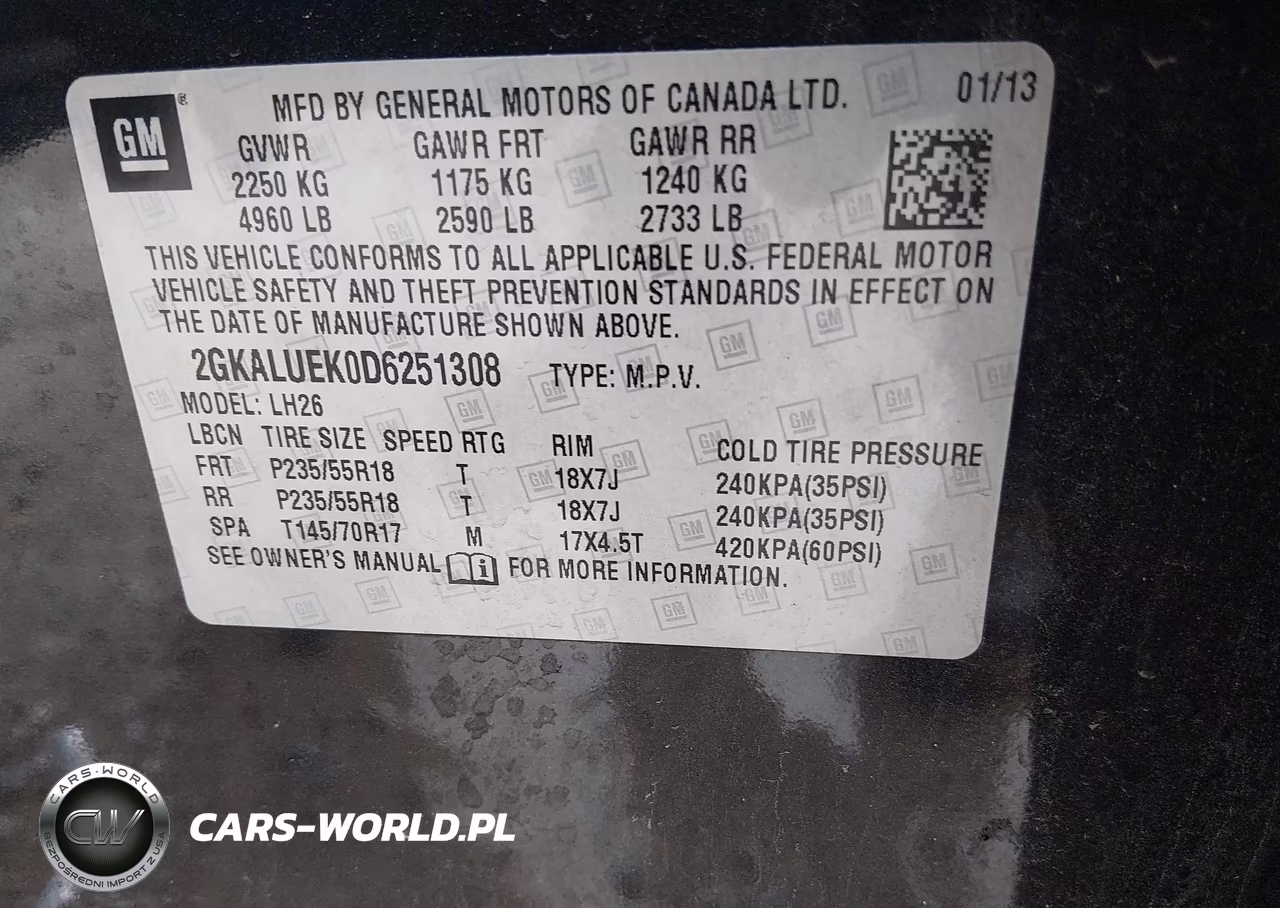 2013 GMC Terrain Slt-1 VIN:2GKALUEK0D6251308 - 9