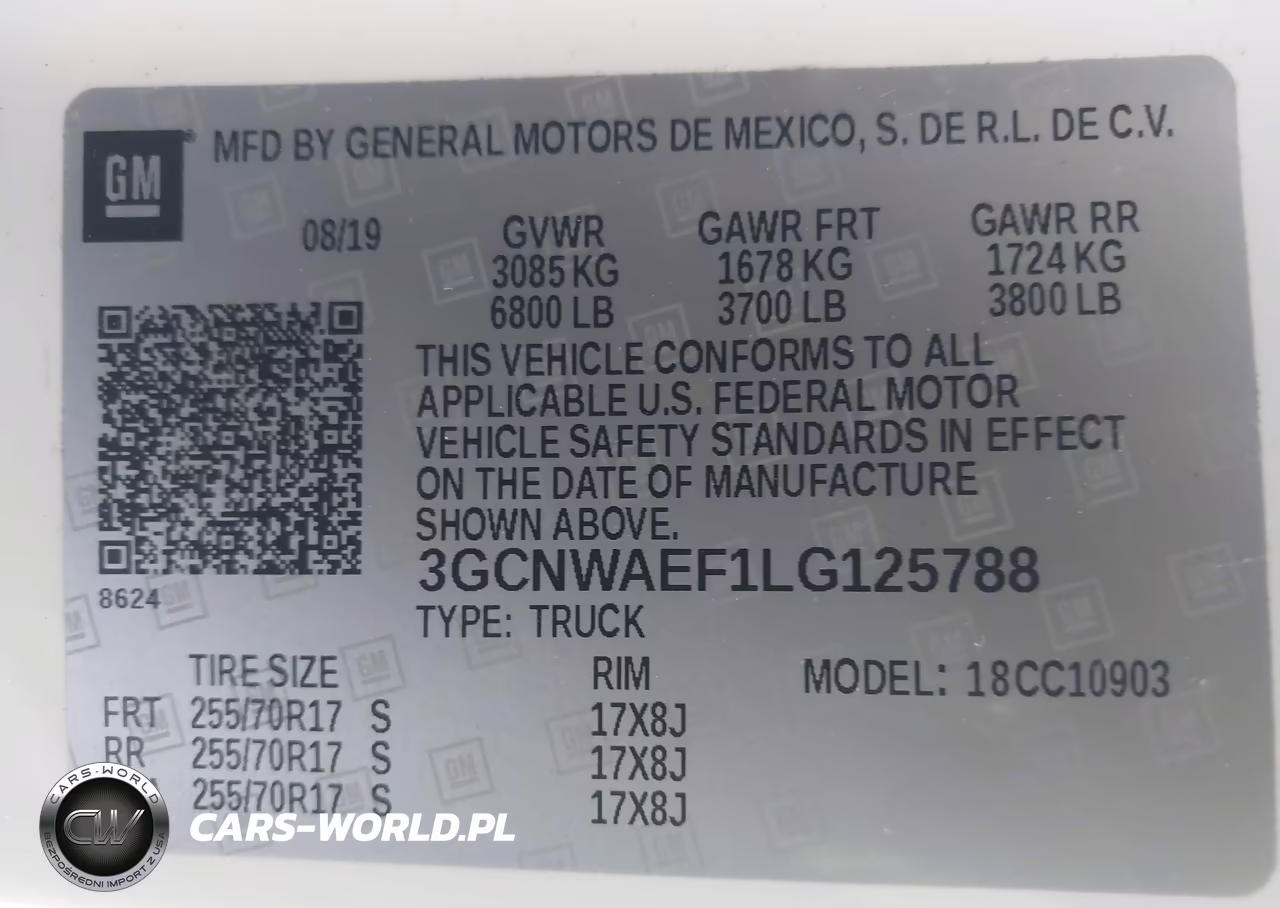 2020 Chevrolet Silverado 1500 2Wd Long Bed Wt VIN:3GCNWAEF1LG125788 - 9