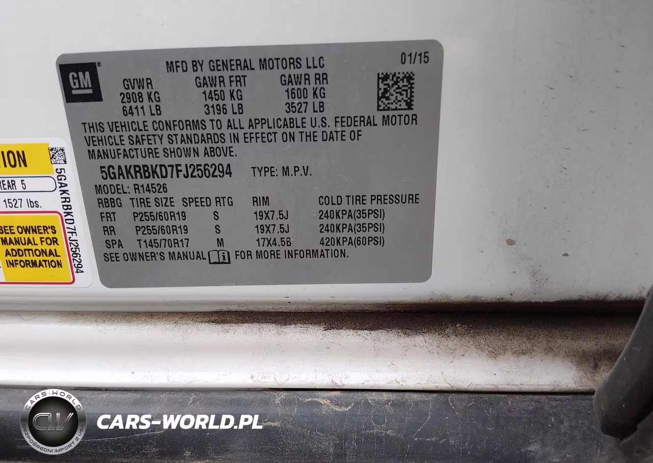 2015 Buick Enclave Leather VIN:5GAKRBKD7FJ256294 - 9
