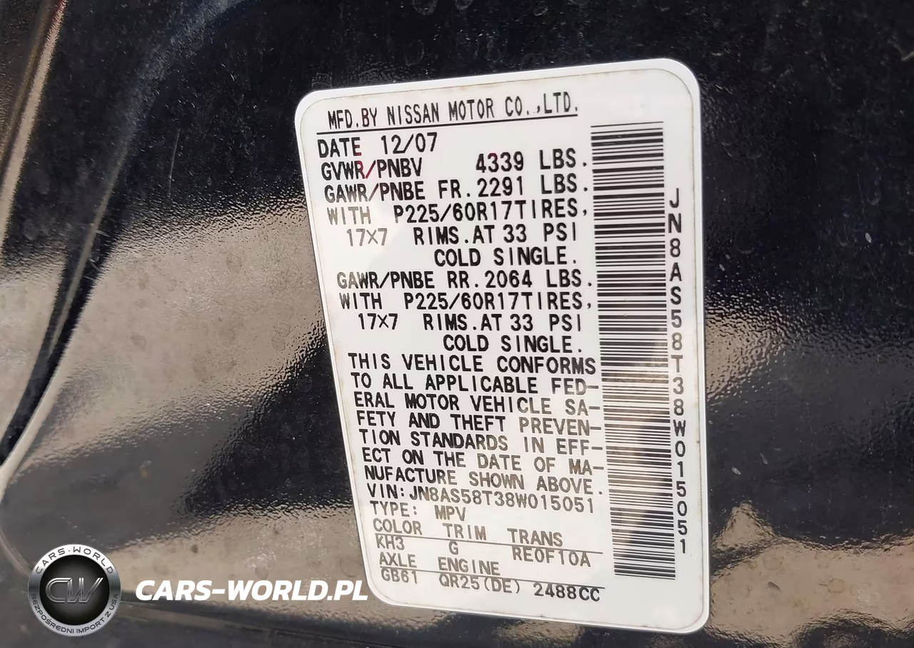 2008 Nissan Rogue Sl VIN:JN8AS58T38W015051 - 9