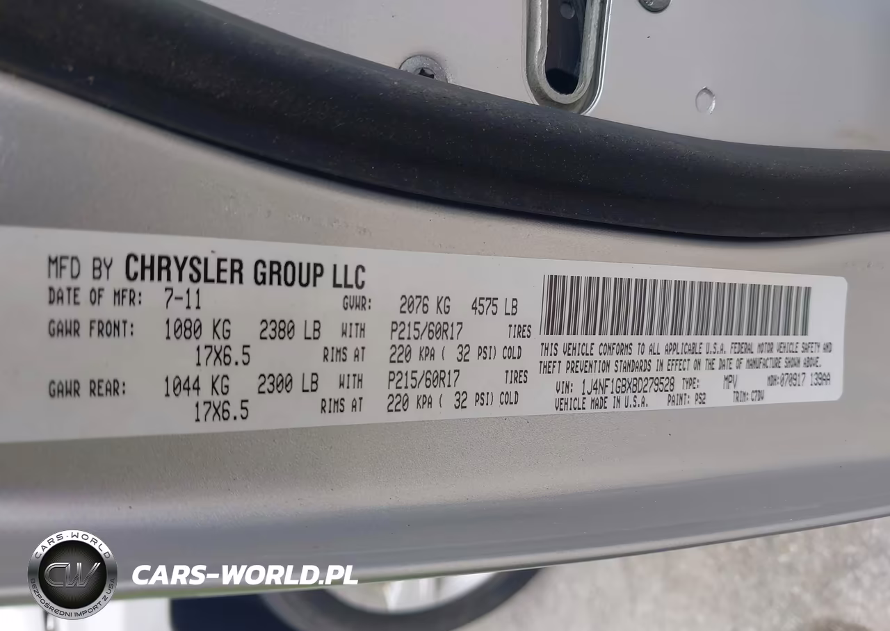2011 Jeep Patriot Sport VIN:1J4NF1GBXBD279528 - 9