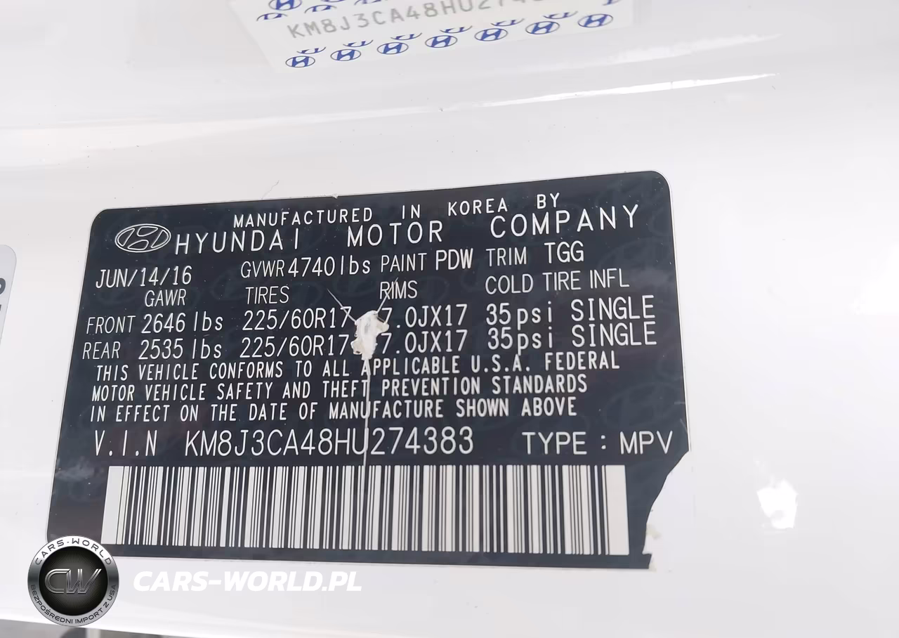2017 Hyundai Tucson Se VIN:KM8J3CA48HU274383 - 9