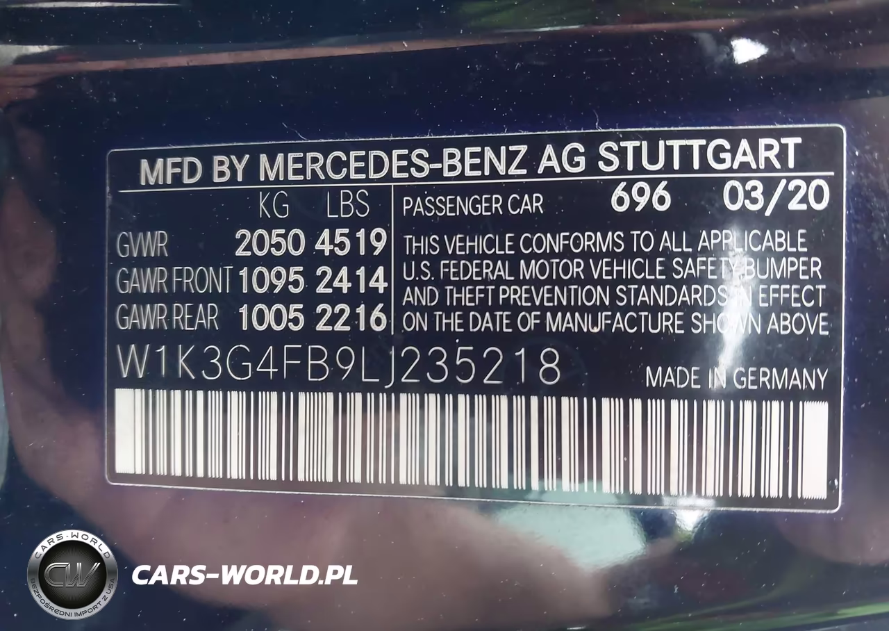 2020 Mercedes-Benz A 220 4Matic VIN:W1K3G4FB9LJ235218 - 9