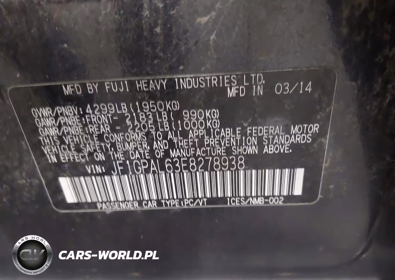 2014 Subaru Impreza 2.0I Sport Premium VIN:JF1GPAL63E8278938 - 9