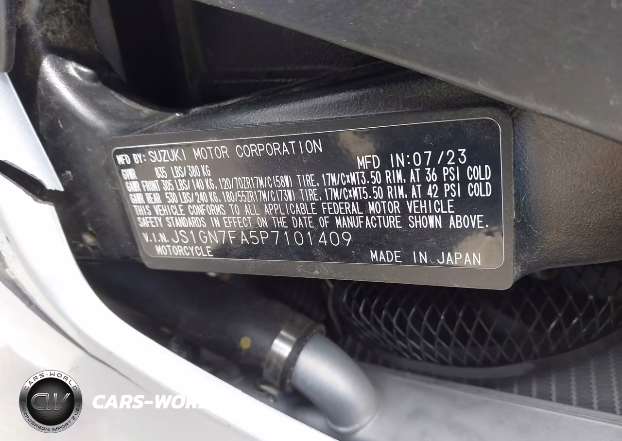 2023 Suzuki Gsx-R600 VIN:JS1GN7FA5P7101409 - 10