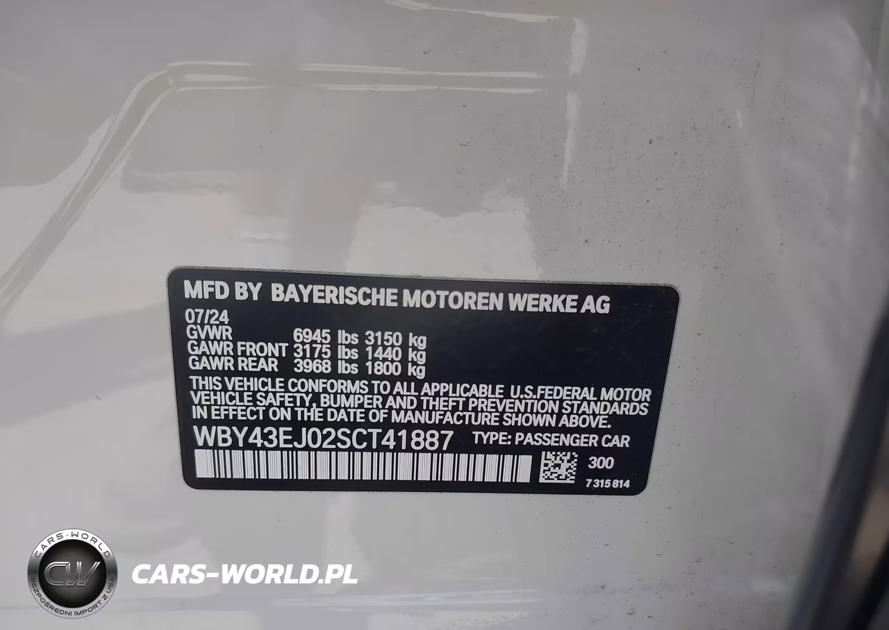 2025 BMW I7 Edrive50 VIN:WBY43EJ02SCT41887 - 9