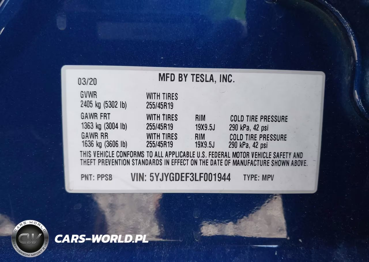 2020 Tesla Model Y Long Range Dual Motor All-Wheel Drive-Performance Dual Motor All-Wheel Drive VIN:5YJYGDEF3LF001944 - 9