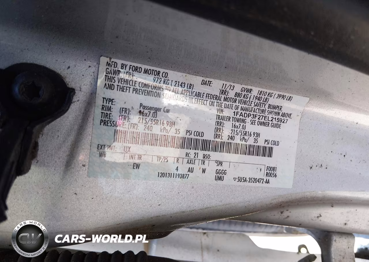 2014 Ford Focus Se VIN:1FADP3F27EL215927 - 9