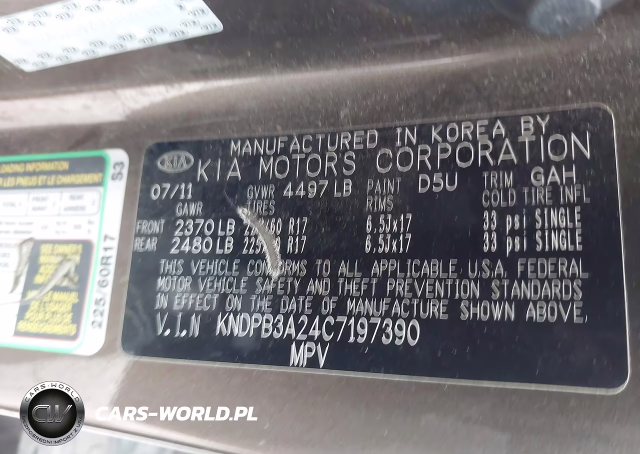 2012 Kia Sportage Lx VIN:KNDPB3A24C7197390 - 9