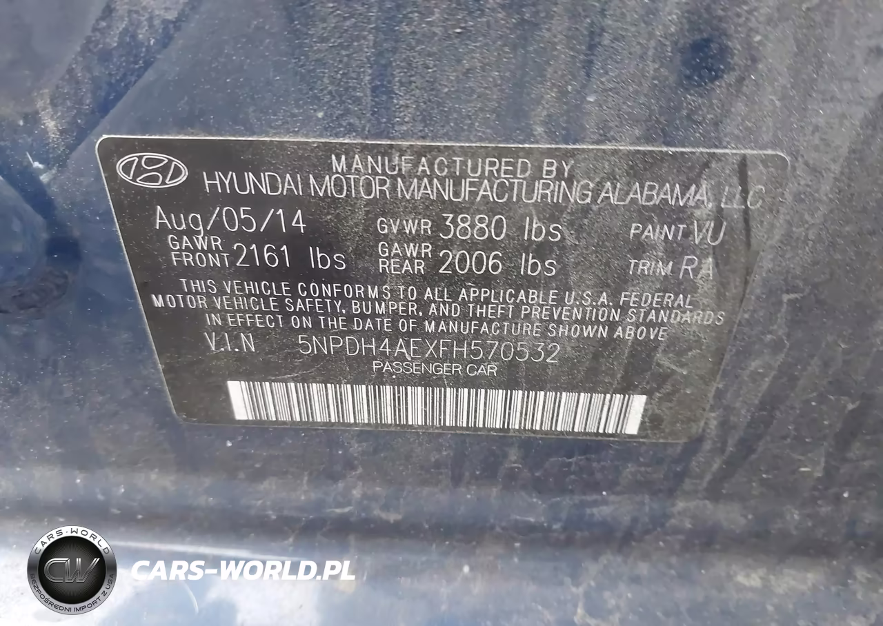 2015 Hyundai Elantra Se VIN:5NPDH4AEXFH570532 - 9
