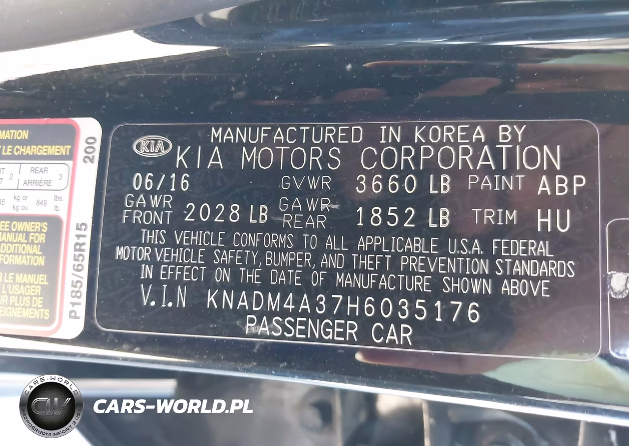 2017 Kia Rio Lx VIN:KNADM4A37H6035176 - 9