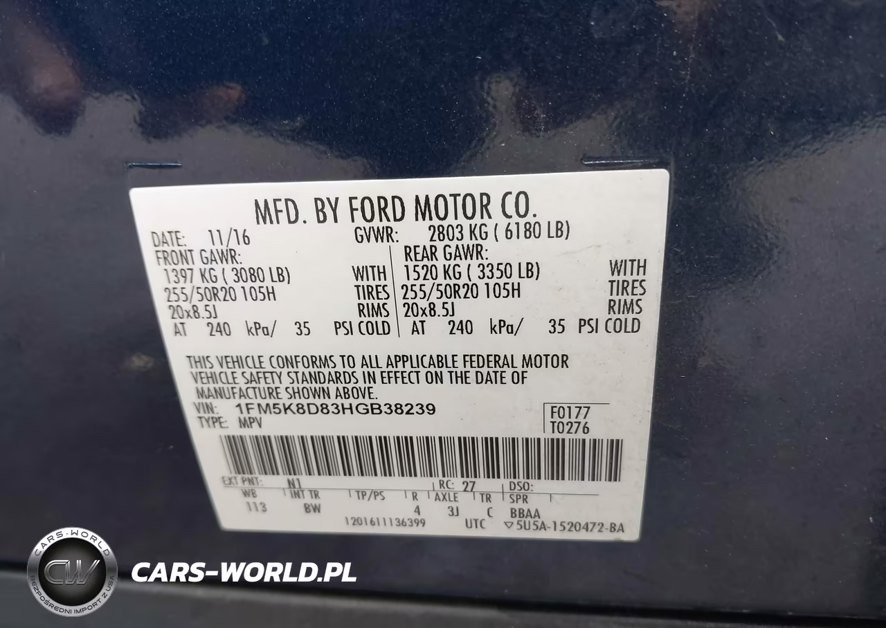 2017 Ford Explorer Xlt VIN:1FM5K8D83HGB38239 - 9