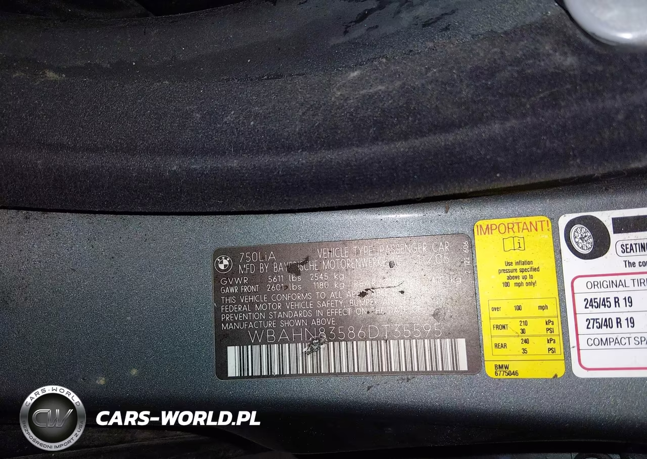 2006 BMW 750Li VIN:WBAHN83586DT35595 - 9