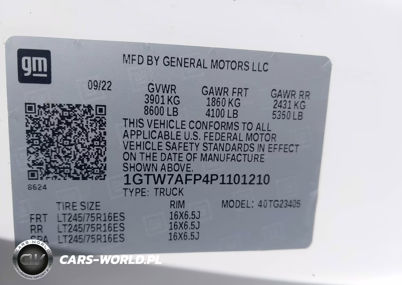 2023 GMC Savana Cargo Rwd 2500 Regular Wheelbase Work Van VIN:1GTW7AFP4P1101210 - 9