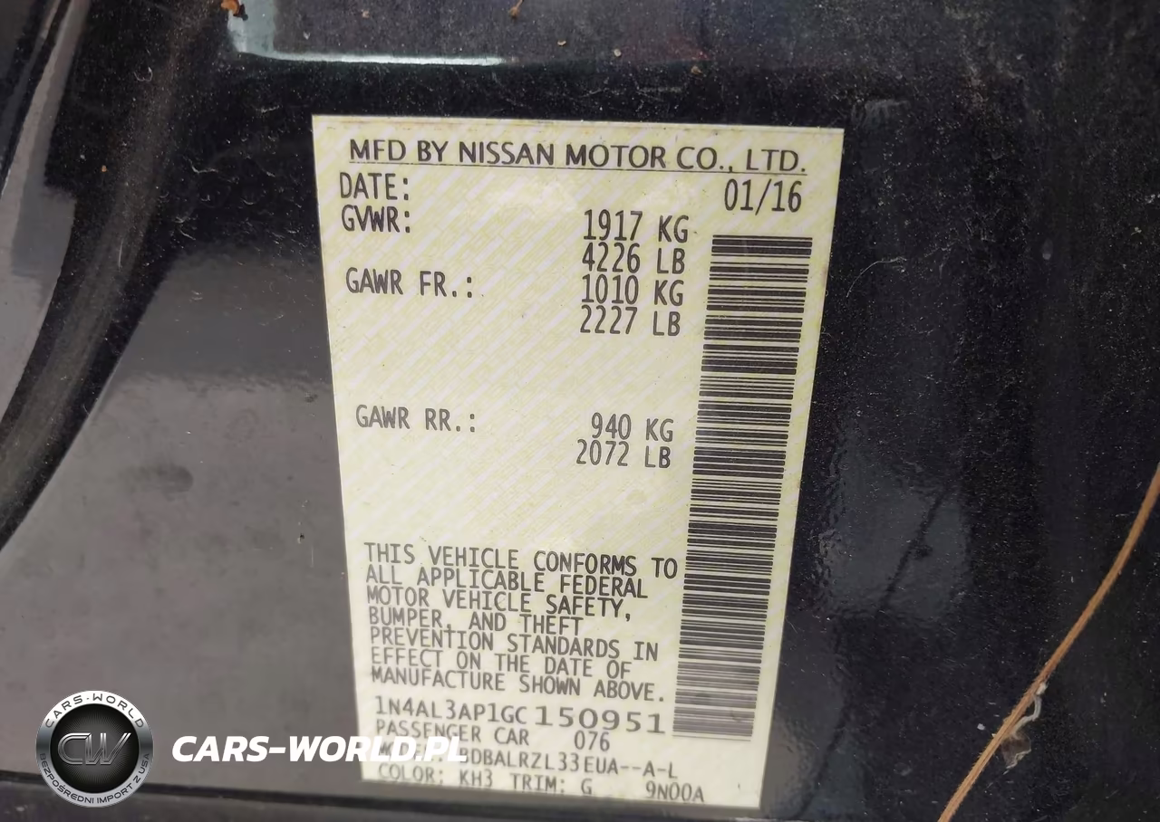 2016 Nissan Altima 2.5 Sl VIN:1N4AL3AP1GC150951 - 9