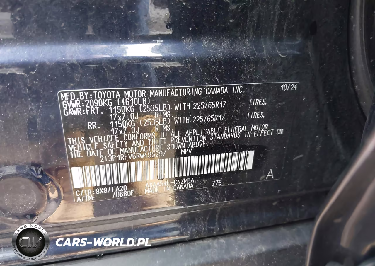 2024 Toyota Rav4 Xle VIN:2T3P1RFV6RW495297 - 9