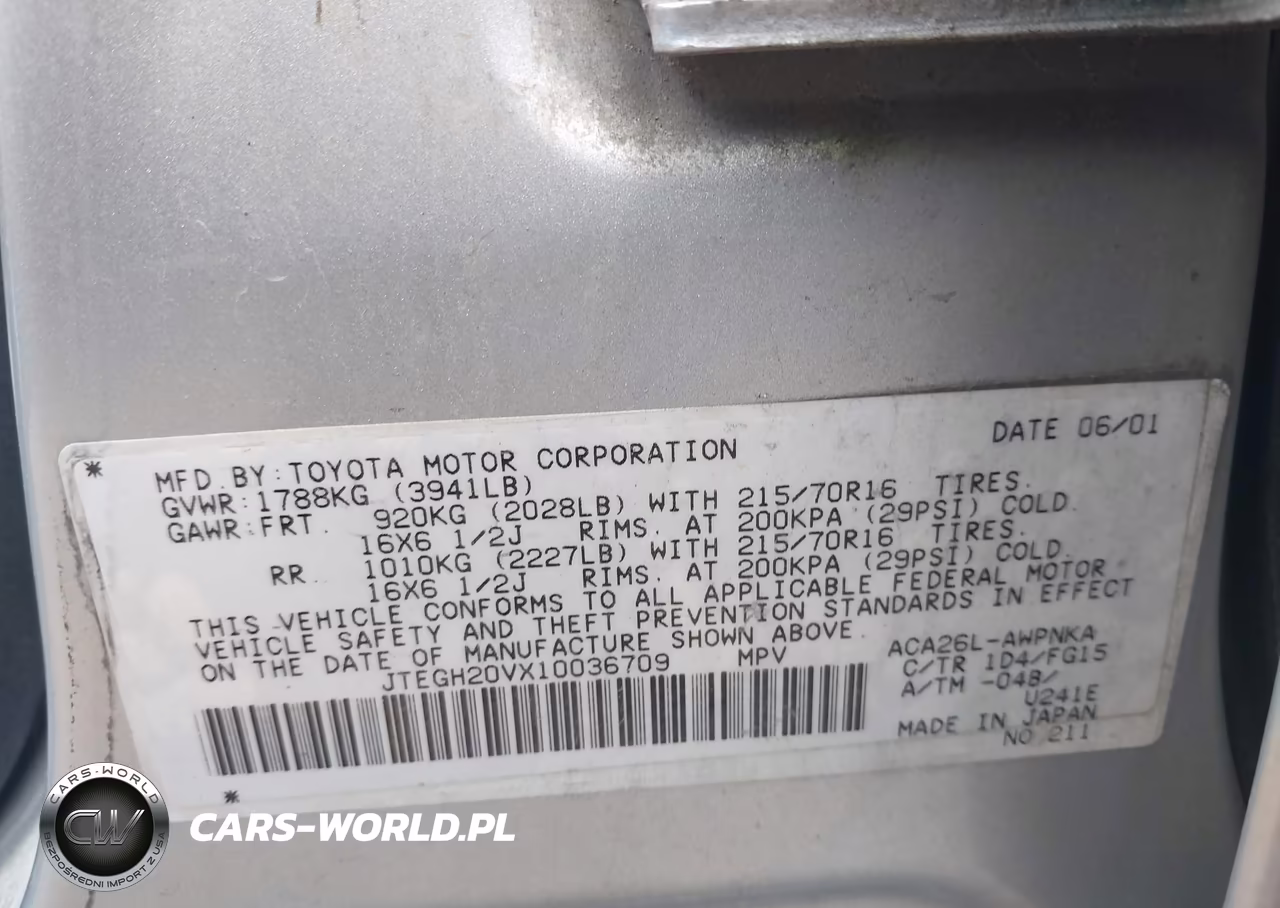 2001 Toyota Rav4 VIN:JTEGH20VX10036709 - 9