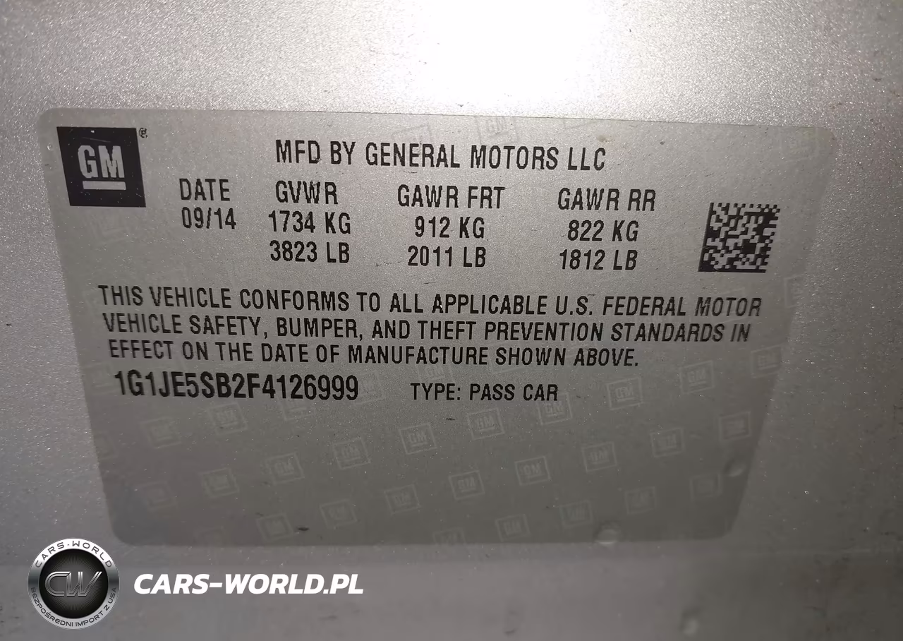 2015 Chevrolet Sonic Ltz Auto VIN:1G1JE5SB2F4126999 - 9