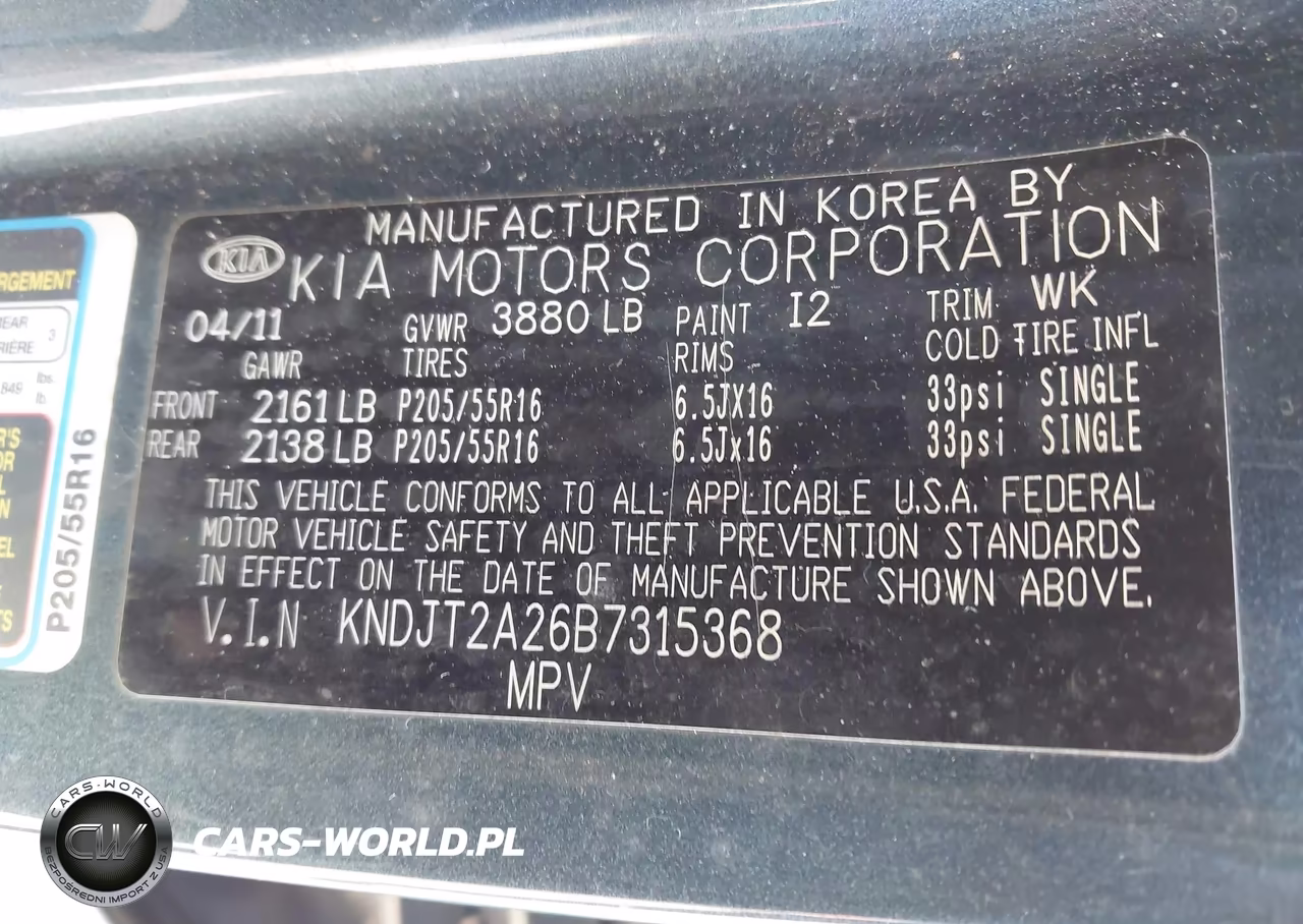 2011 Kia Soul + VIN:KNDJT2A26B7315368 - 9