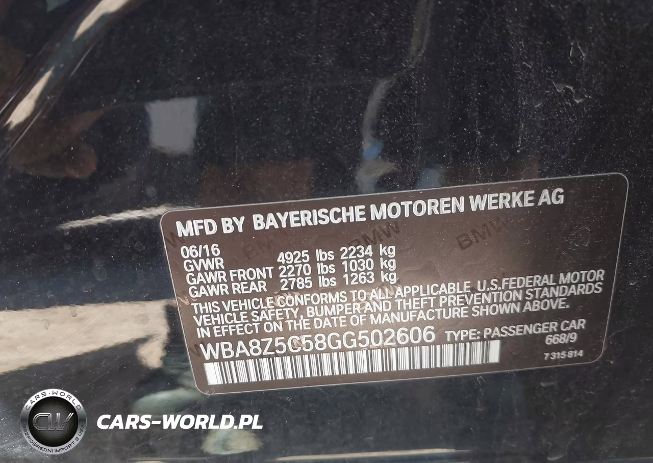 2016 BMW 328I Gran Turismo xDrive VIN:WBA8Z5C58GG502606 - 9