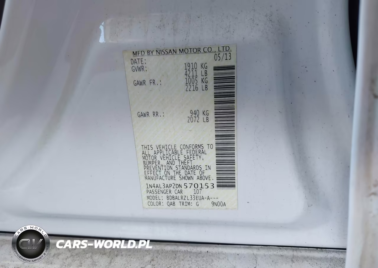 2013 Nissan Altima 2.5 S VIN:1N4AL3AP2DN570153 - 9