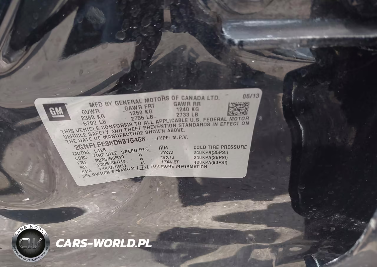 2013 Chevrolet Equinox Ltz VIN:2GNFLFE36D6375466 - 9