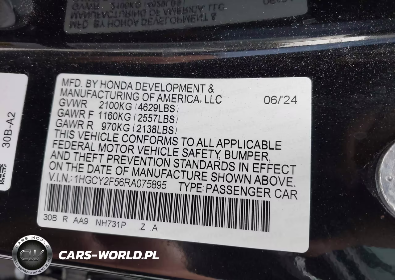 2024 Honda Accord Hybrid Sport VIN:1HGCY2F56RA075895 - 9