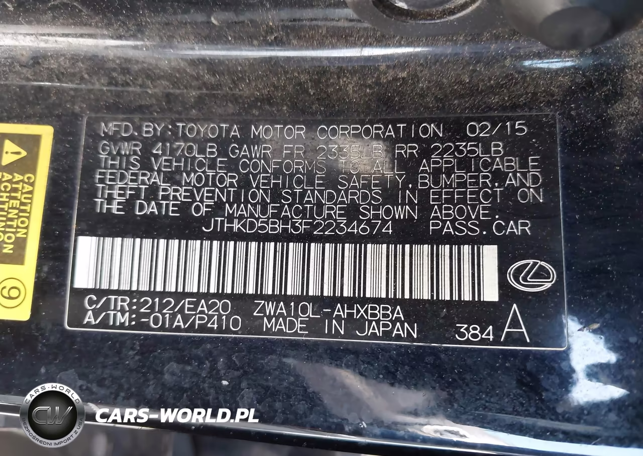 2015 Lexus Ct 200H VIN:JTHKD5BH3F2234674 - 9