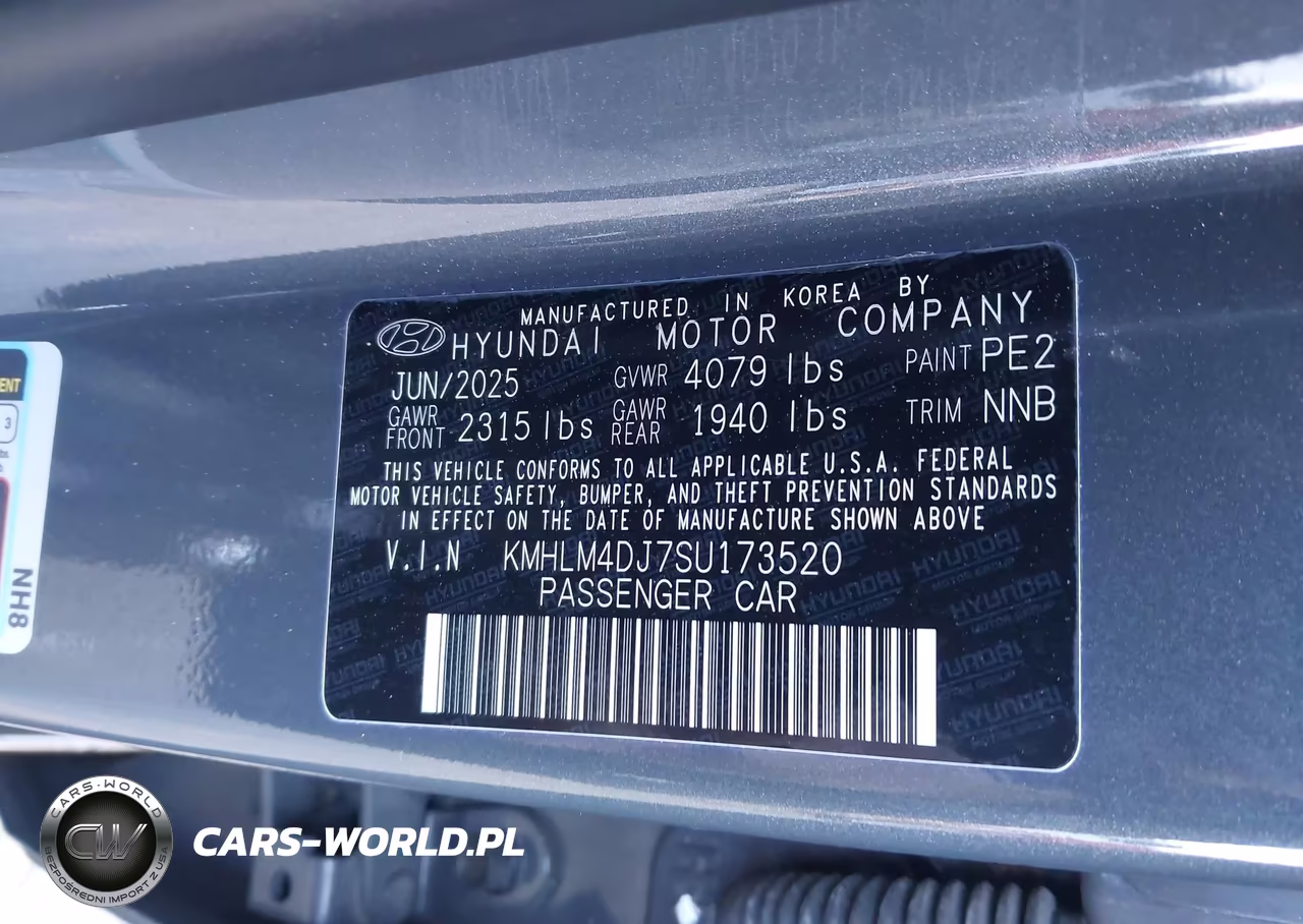 2025 Hyundai Elantra Hybrid Sel Sport VIN:KMHLM4DJ7SU173520 - 9