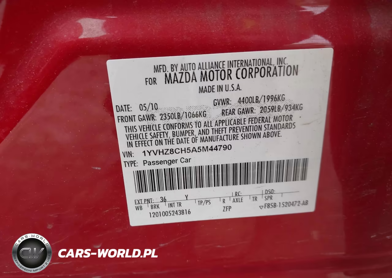 2010 Mazda Mazda6 VIN:1YVHZ8CH5A5M44790 - 9